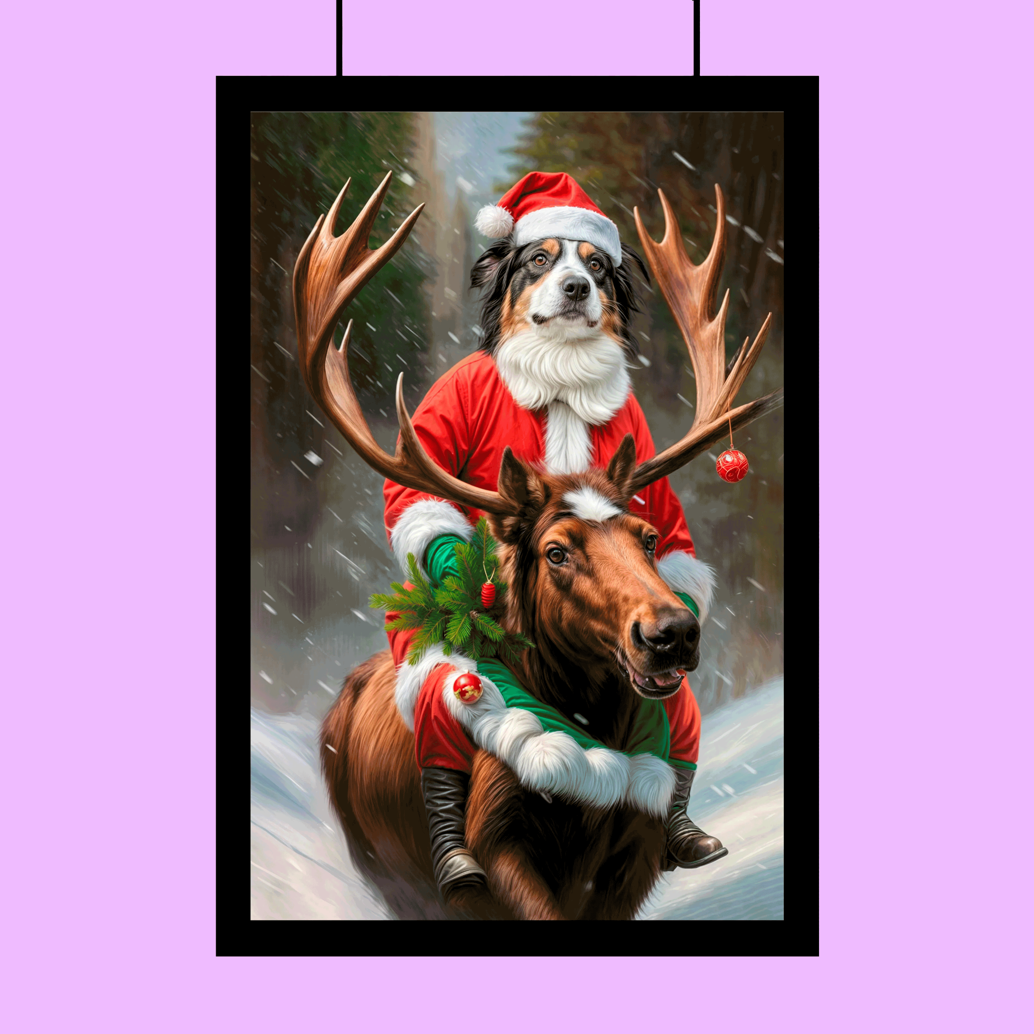 Reindeer 2 – Christmas Santa Pet Portrait